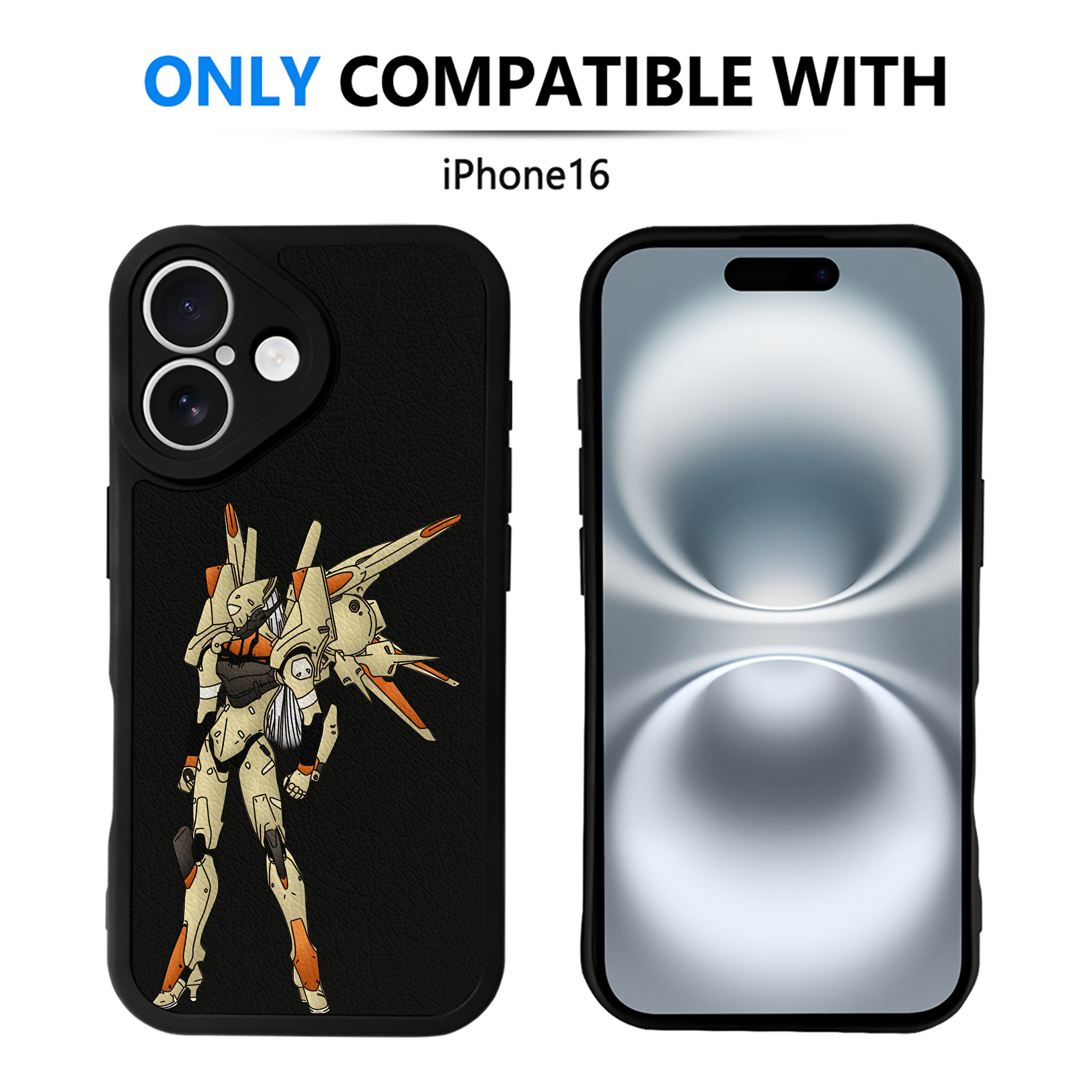 （画像用） EVA 新世紀エヴァンゲリオン 【iPhone 16シリーズ対応】シリコンスマホケース（レザー調） 材質：シリコン